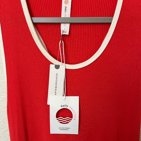 NWT DAILY PRACTICE x ANTHROPOLOGIE | Tennis Ribbed Hanky-Hem Mini Dress | Size L - Picture 8 of 12